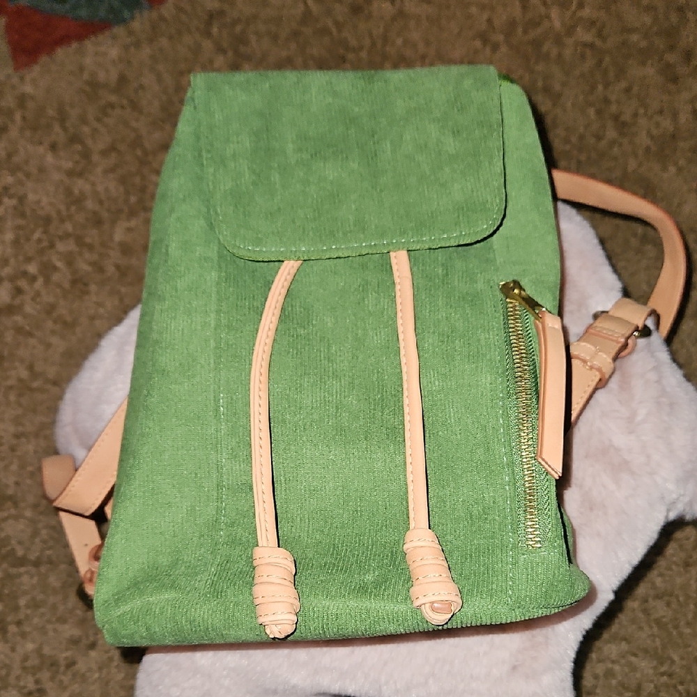 Universal Threads Green Coruroy Backpack - image 1